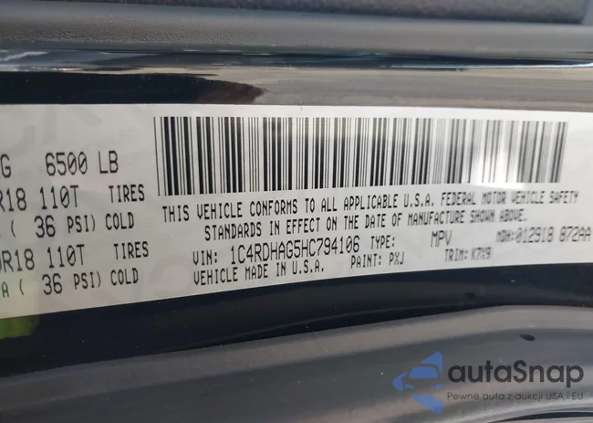 1C4RDHAG5HC794106: 43259651