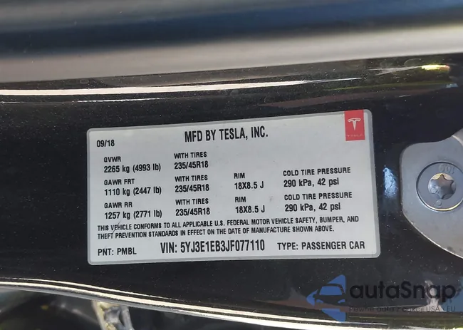 5YJ3E1EB3JF077110: 43259709