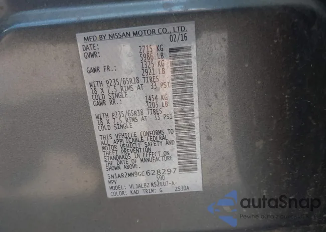 5N1AR2MN9GC628297: 43259722