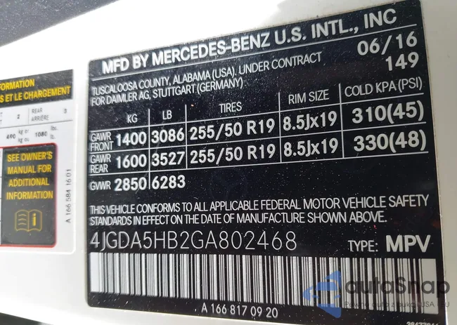 4JGDA5HB2GA802468: 43260893