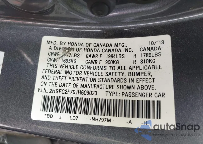 2HGFC2F79JH609023: 43261024