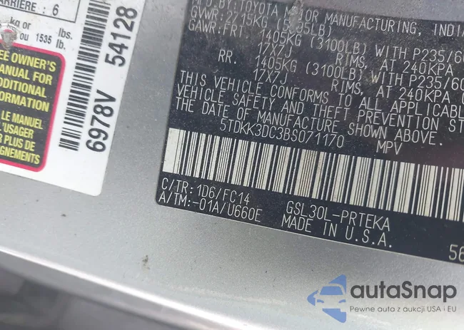 5TDKK3DC3BS071170: 43261026