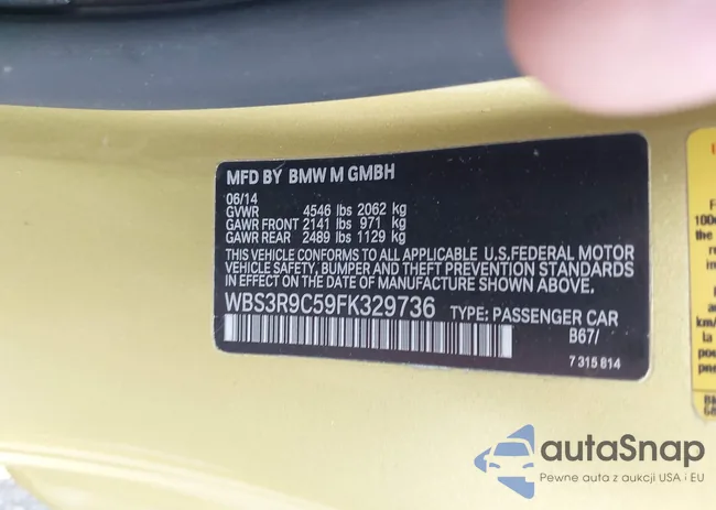 WBS3R9C59FK329736: 43261219