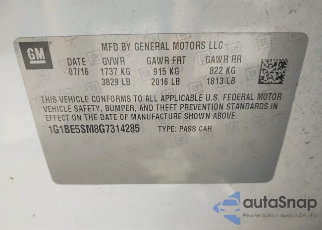 1G1BE5SM8G7314285: 43261242