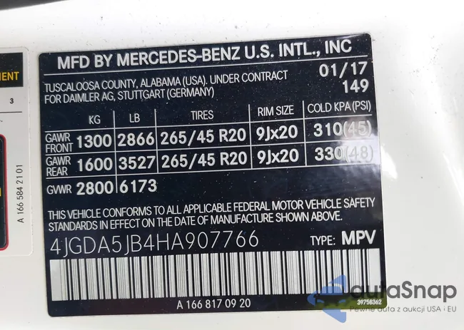 4JGDA5JB4HA907766: 43260646