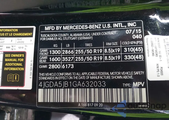 4JGDA5JB1GA632033: 43260648