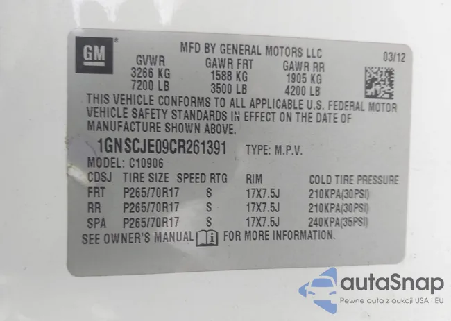 1GNSCJE09CR261391: 43260671