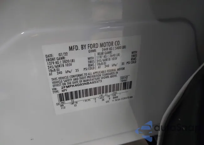 2FMPK4G93NBA85373: 43261845