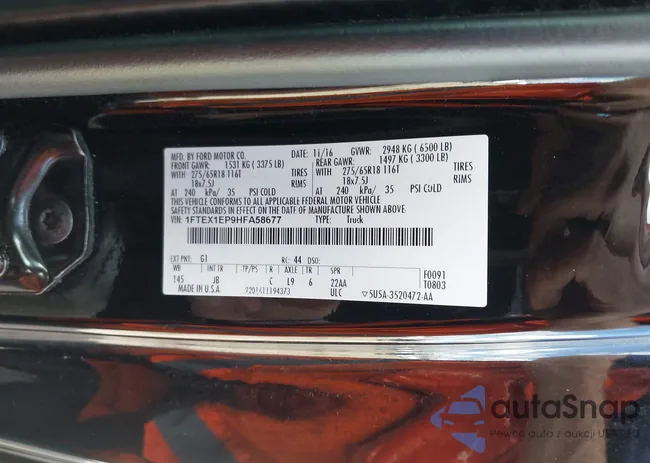 1FTEX1EP9HFA58677: 43261870