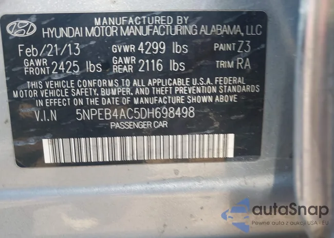 5NPEB4AC5DH698498: 43261929