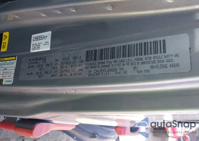 1C4HJXEN7LW240242: 43261990