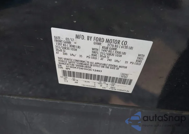 1FM5K7D81HGC12493: 43262030