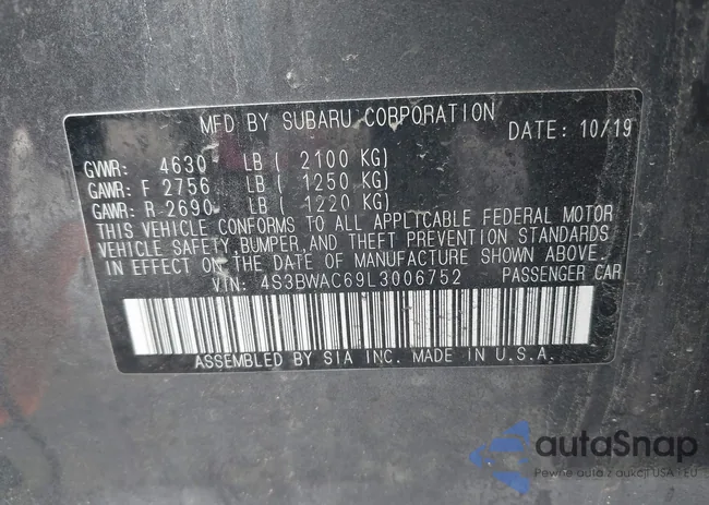 4S3BWAC69L3006752: 43262031