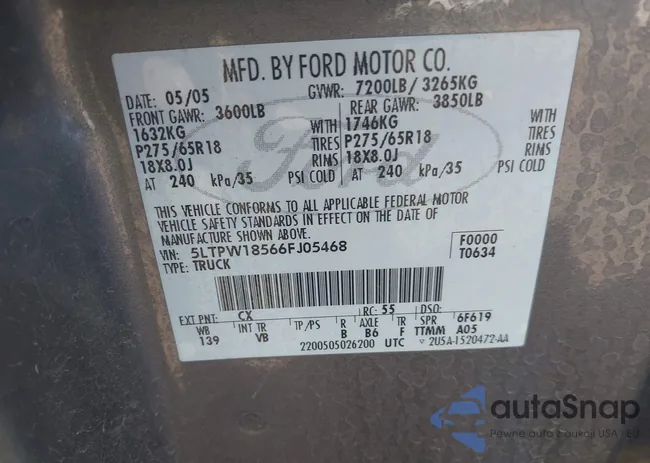 5LTPW18566FJ05468: 43262032