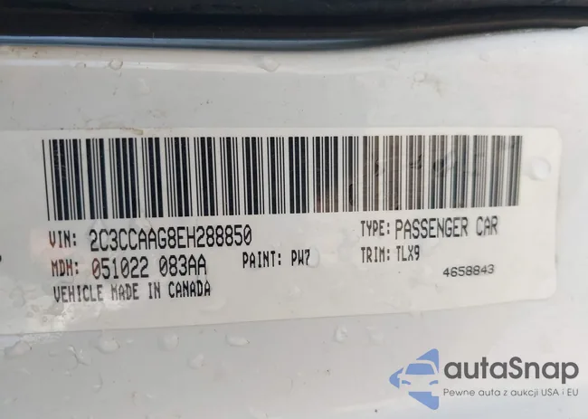 2C3CCAAG8EH288850: 43262200
