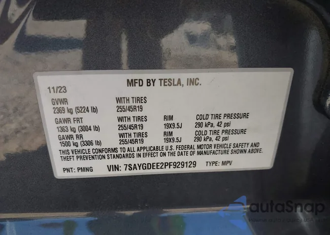 7SAYGDEE2PF929129: 43262305