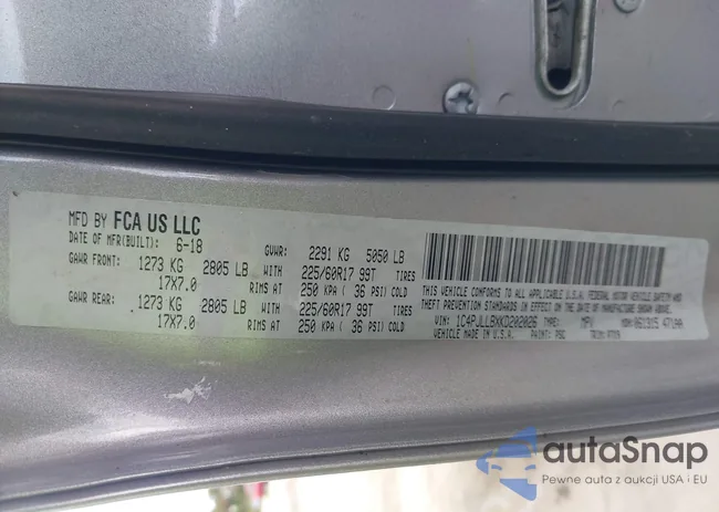 1C4PJLLBXKD202026: 43262367