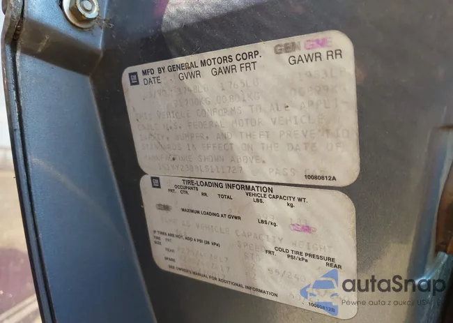 1G1YY2388L5111727: 43261516