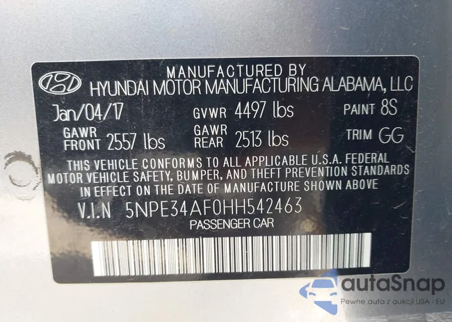 5NPE34AF0HH542463: 43261552