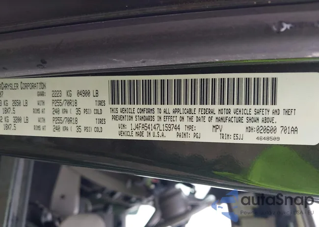 1J4FA54147L159744: 43261604