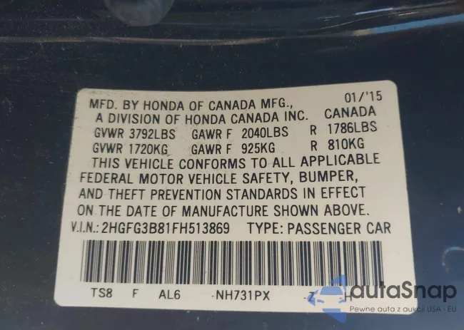 2HGFG3B81FH513869: 43261808