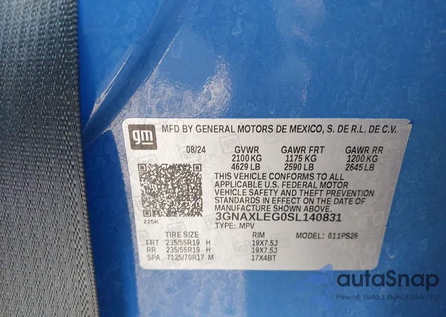 3GNAXLEG0SL140831: 43262874