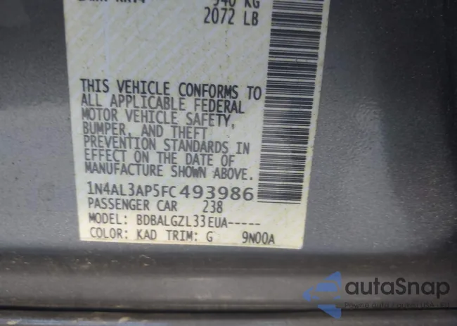 1N4AL3AP5FC493986: 43263246