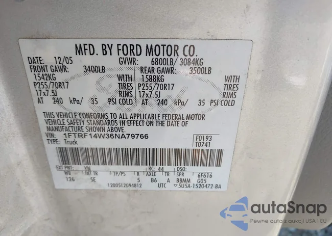 1FTRF14W36NA79766: 43263285