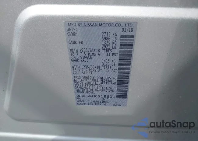 5N1DL0MM4JC518601: 43263336