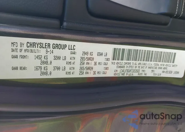 1C4RJFBG0FC653565: 43263364