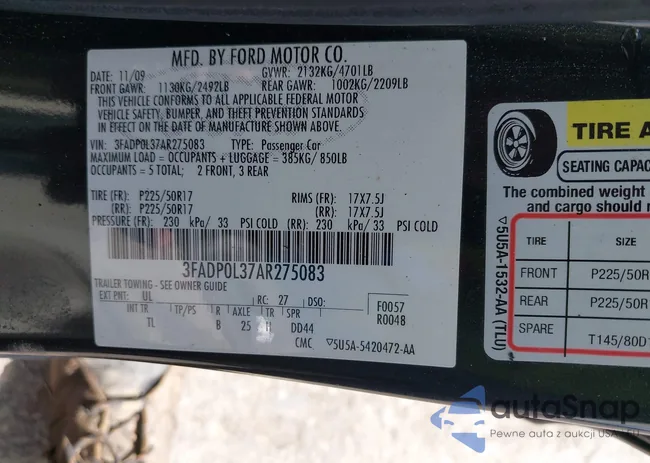 3FADP0L37AR275083: 43262444