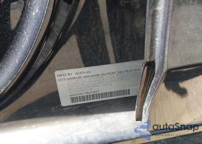 WAUFFAFL1DN039699: 43262461