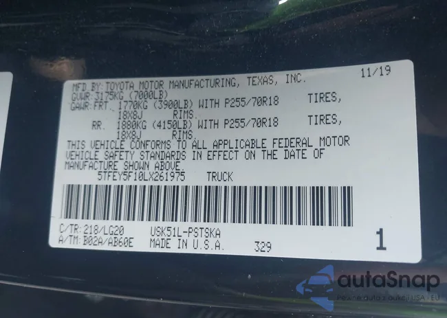 5TFEY5F10LX261975: 43262599