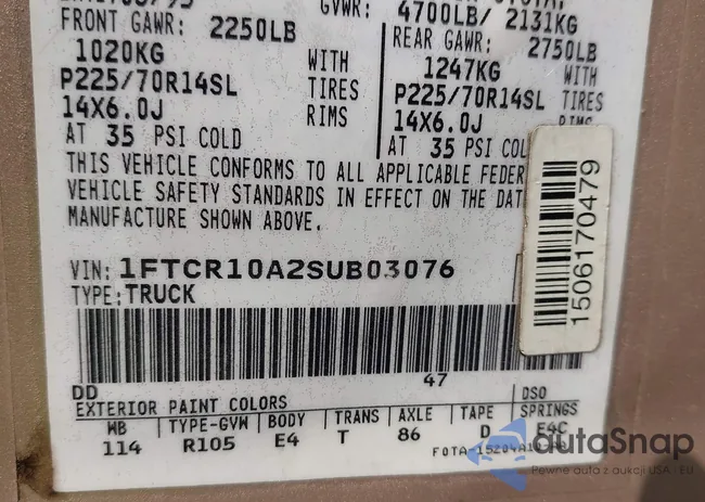 1FTCR10A2SUB03076: 43262701