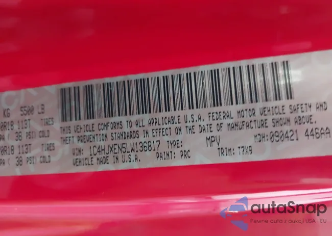 1C4HJXEN5LW136817: 43262771