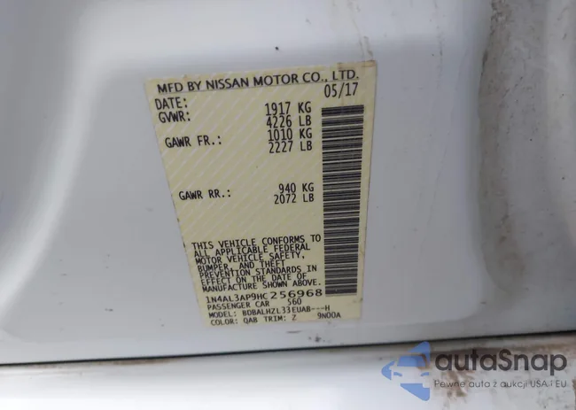 1N4AL3AP9HC256968: 43262779