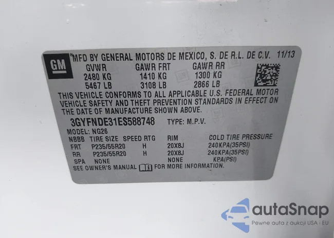 3GYFNDE31ES588748: 43263836