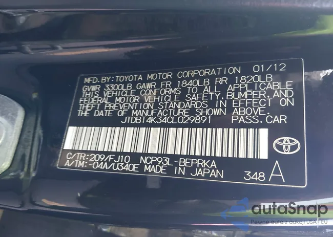 JTDBT4K34CL029891: 43263899