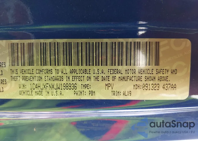 1C4HJXFNXJW198936: 43264063