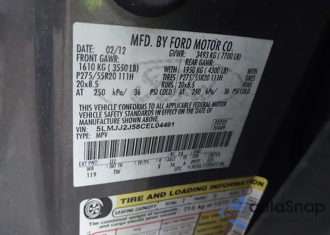 5LMJJ2J58CEL04491: 43264252