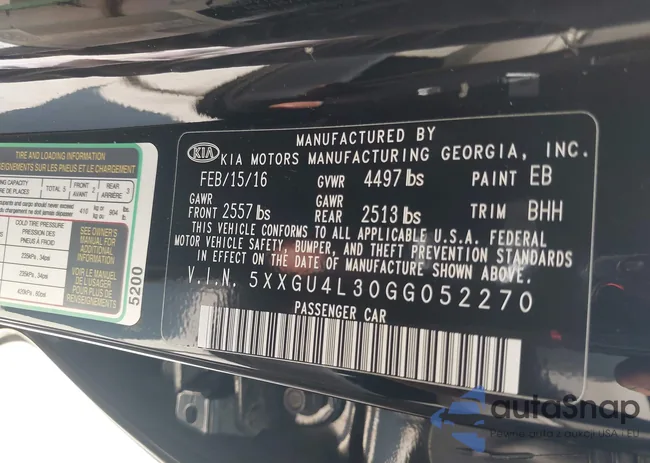 5XXGU4L30GG052270: 43264294