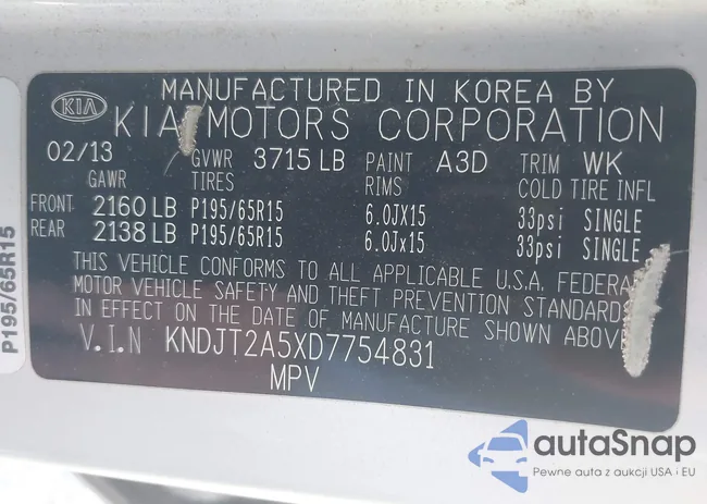 KNDJT2A5XD7754831: 43264341