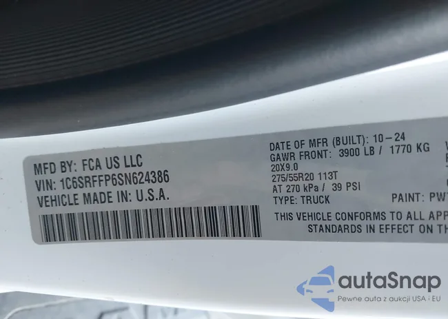 1C6SRFFP6SN624386: 43263587