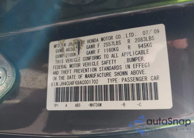 JH4CU4F69AC001702: 43263670