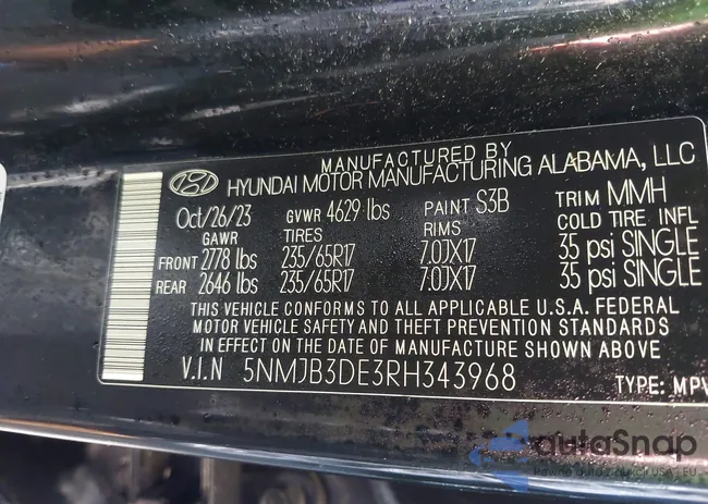 5NMJB3DE3RH343968: 43263677