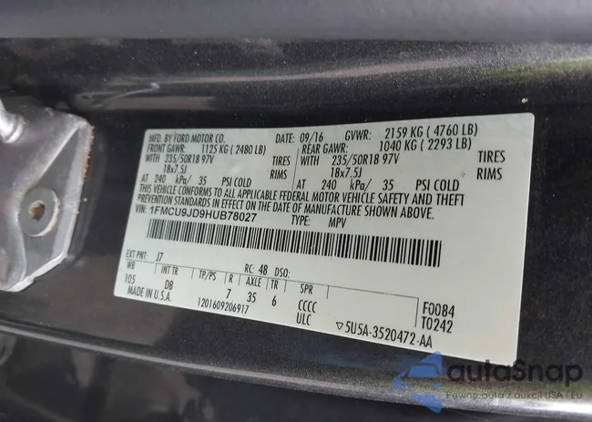 1FMCU9JD9HUB78027: 43263755