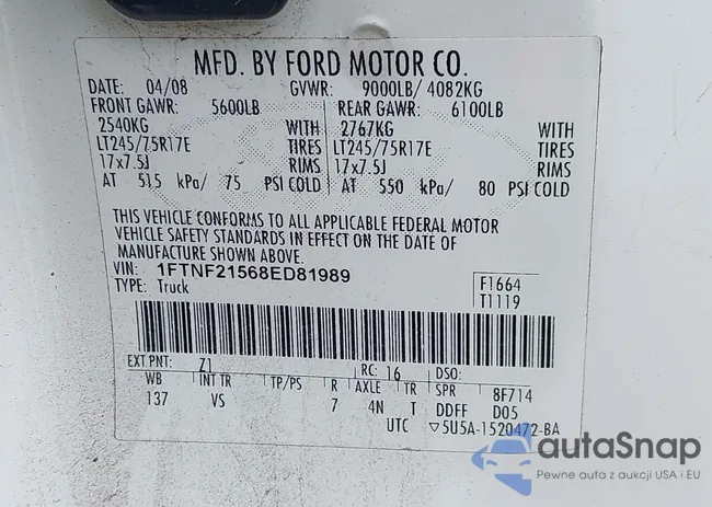 1FTNF21568ED81989: 43263768