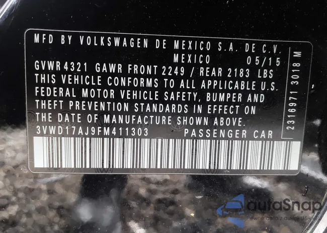 3VWD17AJ9FM411303: 43264864