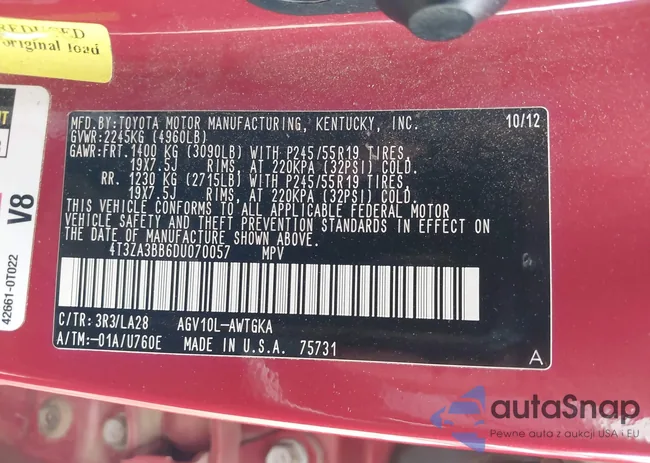 4T3ZA3BB6DU070057: 43264916