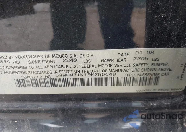 3VWKM71K19M250649: 43265013